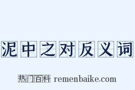泥中之对反义词是什么意思的图片